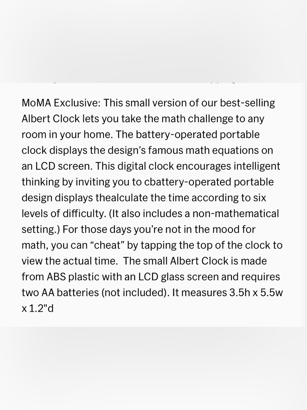 Small Albert Clock-MoMA - Picture 3 of 5